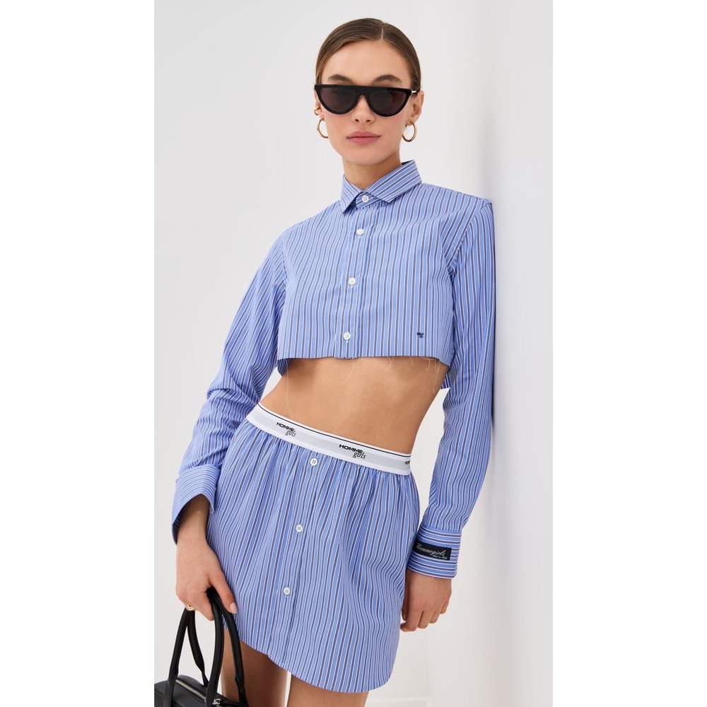 HOMMEGIRLS Super Cropped Shirt Size Small